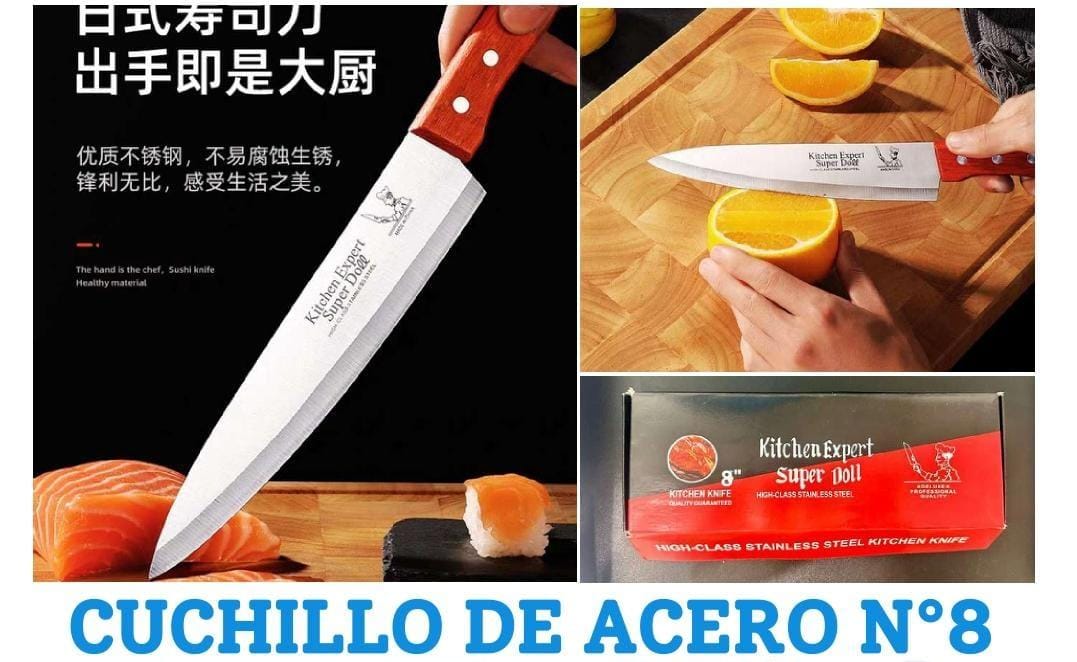 CUCHILLO DE ACERO N° 8