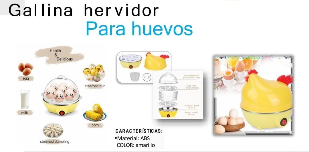 HERVIDOR DE HUEVO x7 GALLINA