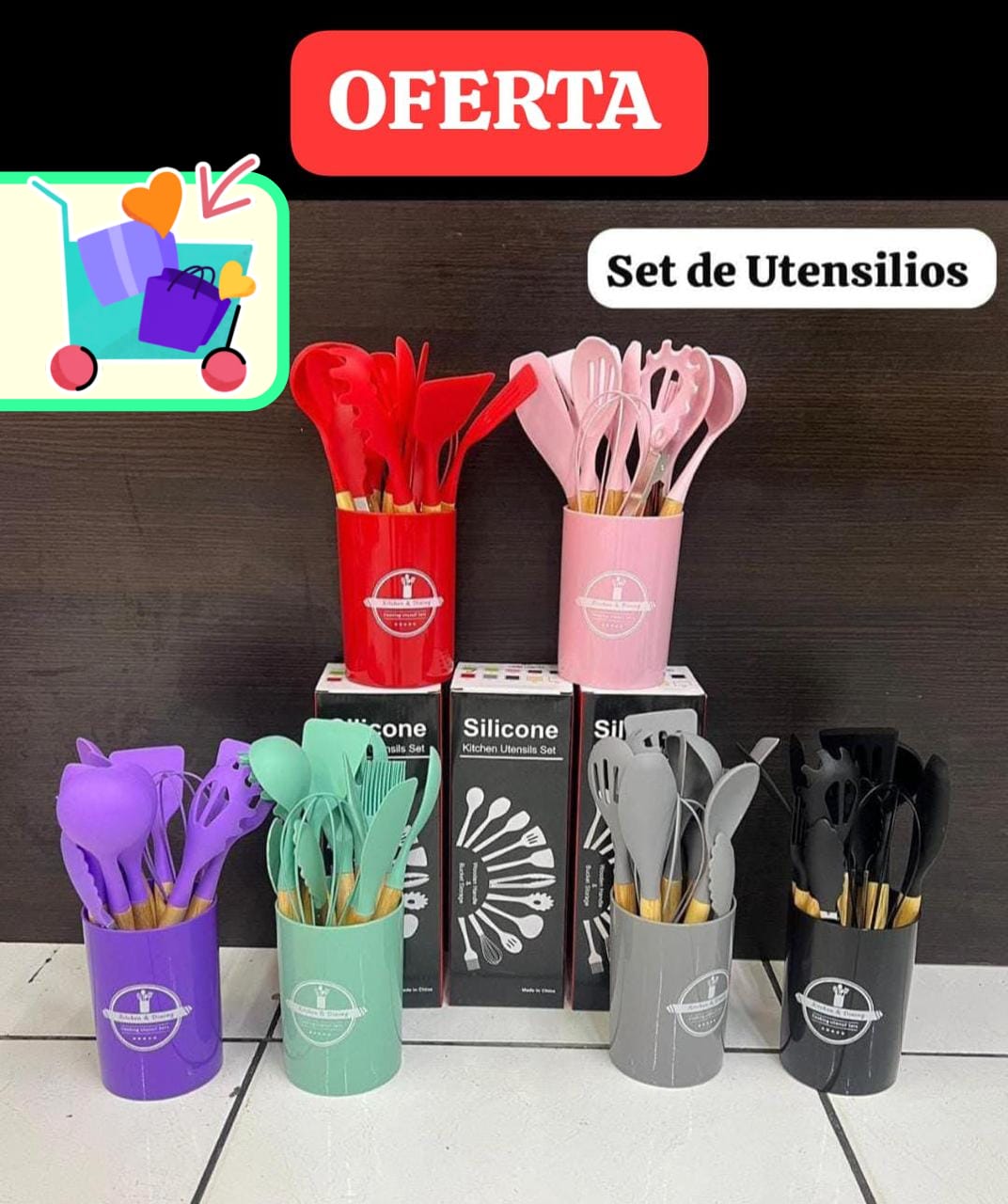 SET DE 12 CUCHARONES SILICONA