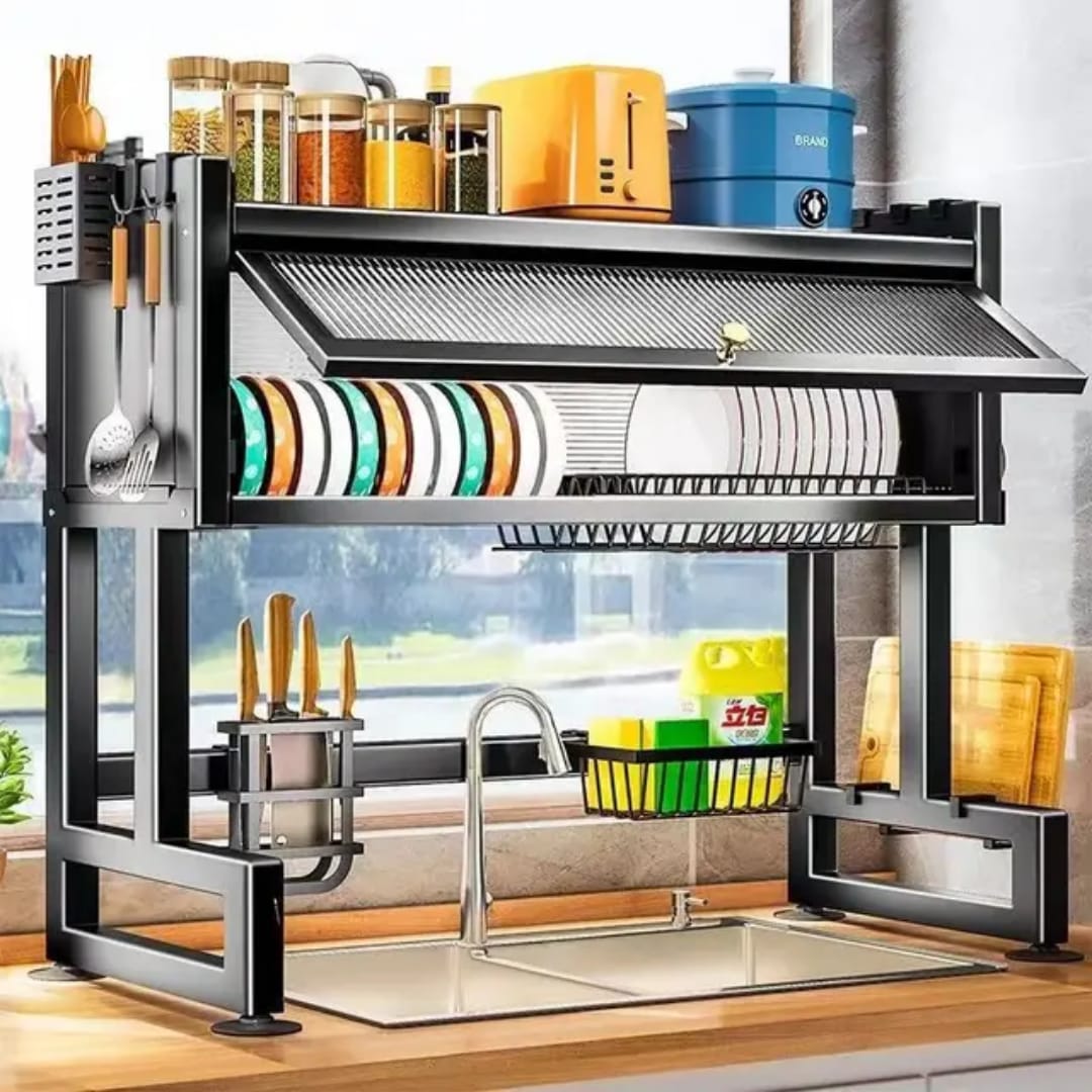 ESCURRIDOR DE PLATOS CON TAPA