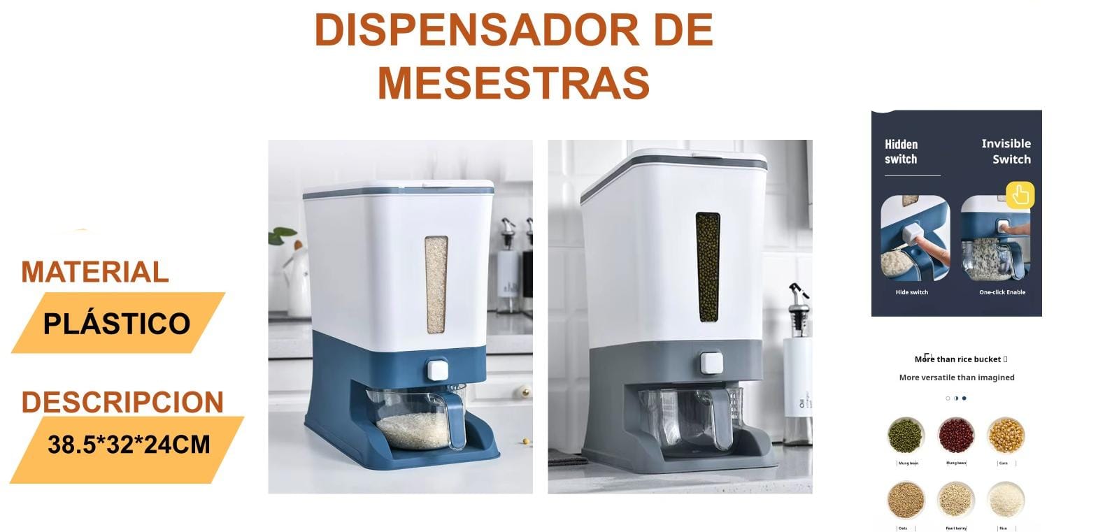 DISPENSADOR MULTIFUNCIONAL 10 kg