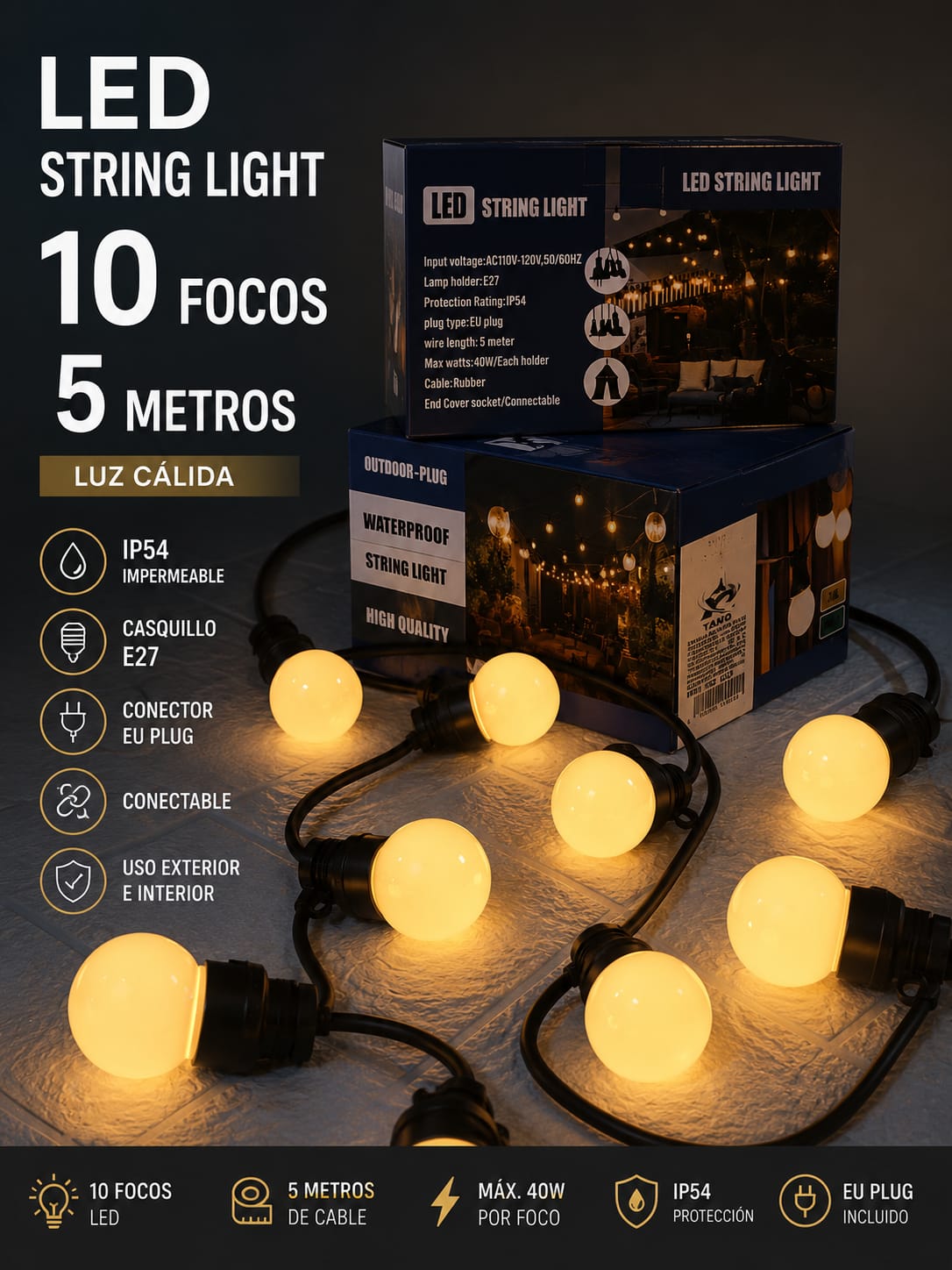 GUIRNALDAS DE 5 METROS