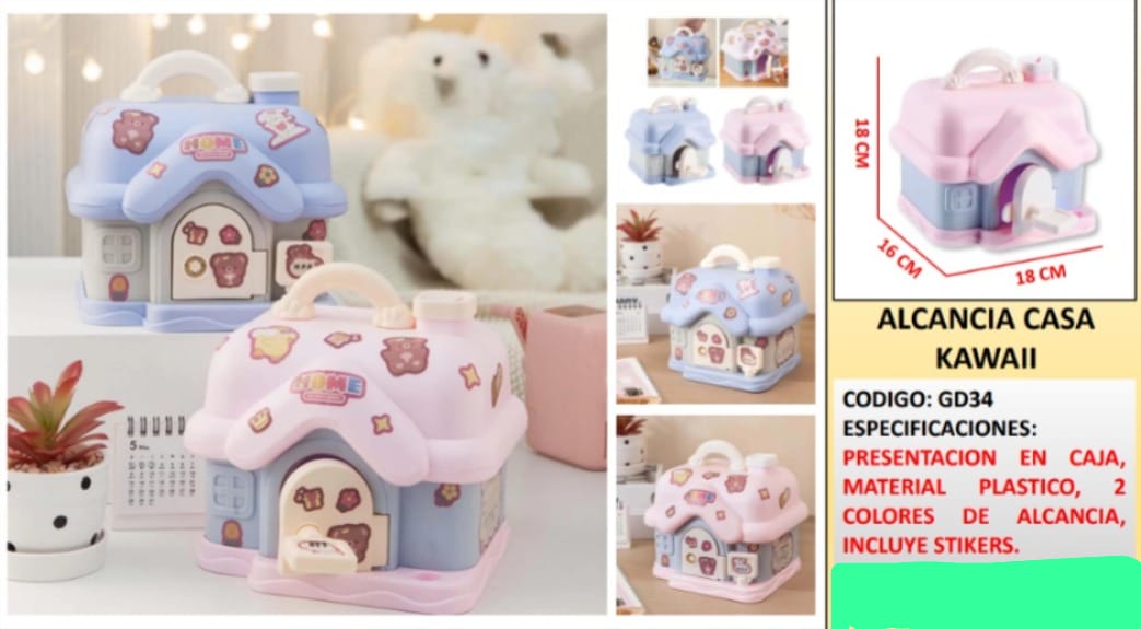ALCANCIA DE NIÑOS CASITA CAJA