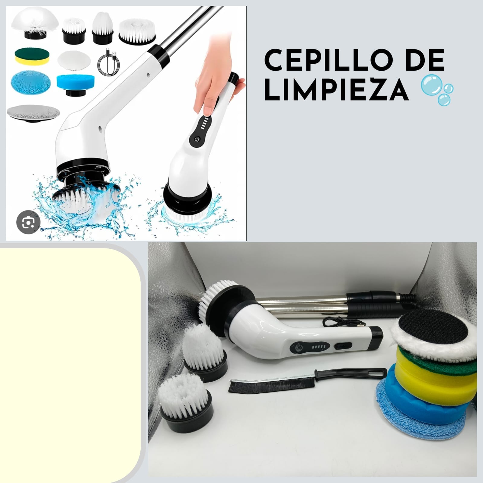 CEPILLO DE LIMPIEZA ELÉCTRICO 9 en 1