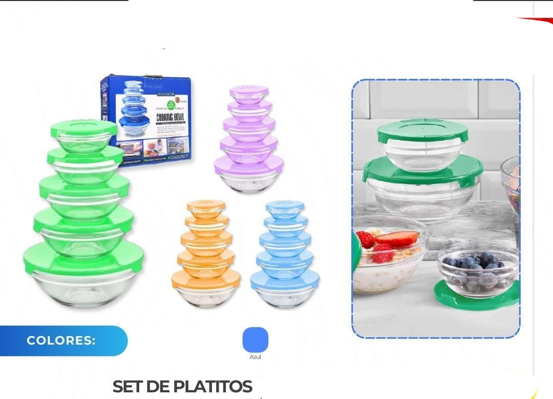 SET DE TAPER DE VIDRIO X5