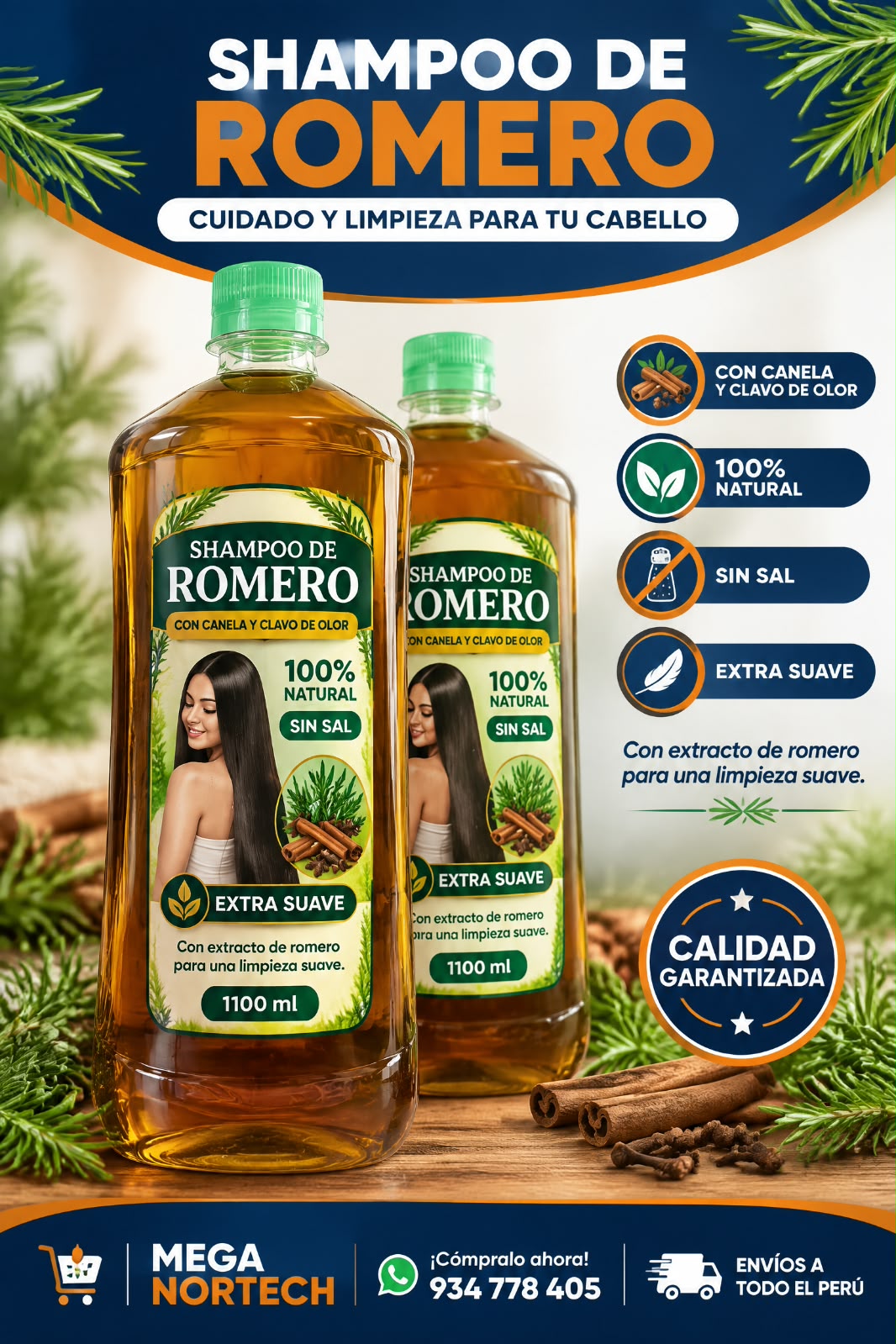 SHAMPOO ROMERO 1100 ML