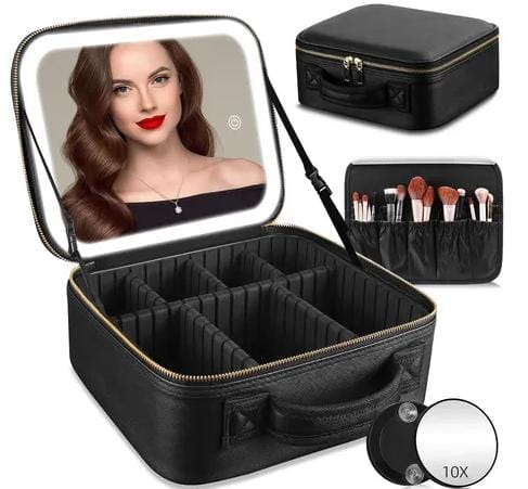 ORGANIZADOR DE COSMÉTICOS CON ESPEJO LED