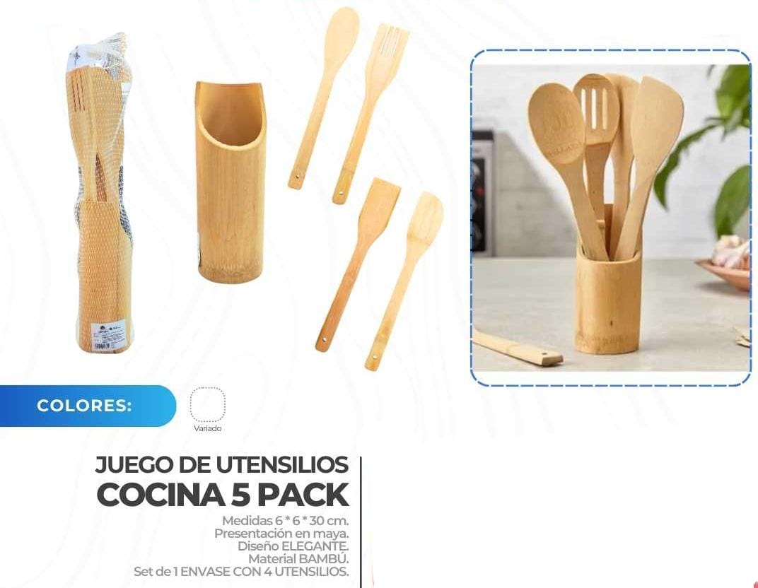 JUEGO DE UTENSILIOS MADERA