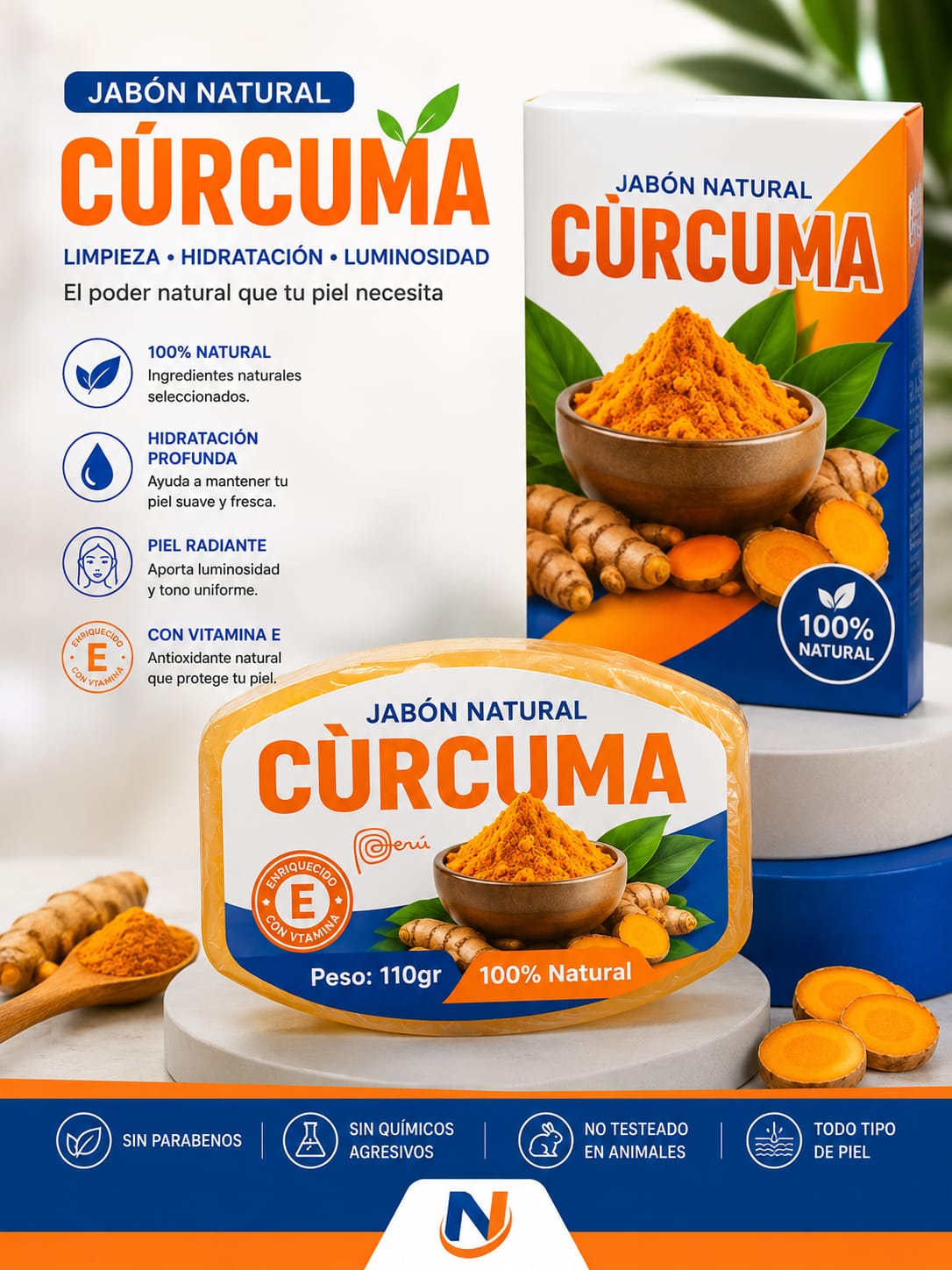 JABON CORPORAL DE CURCUMA