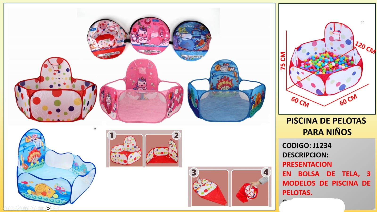PISCINA DE PELOTAS PARA NIÑOS