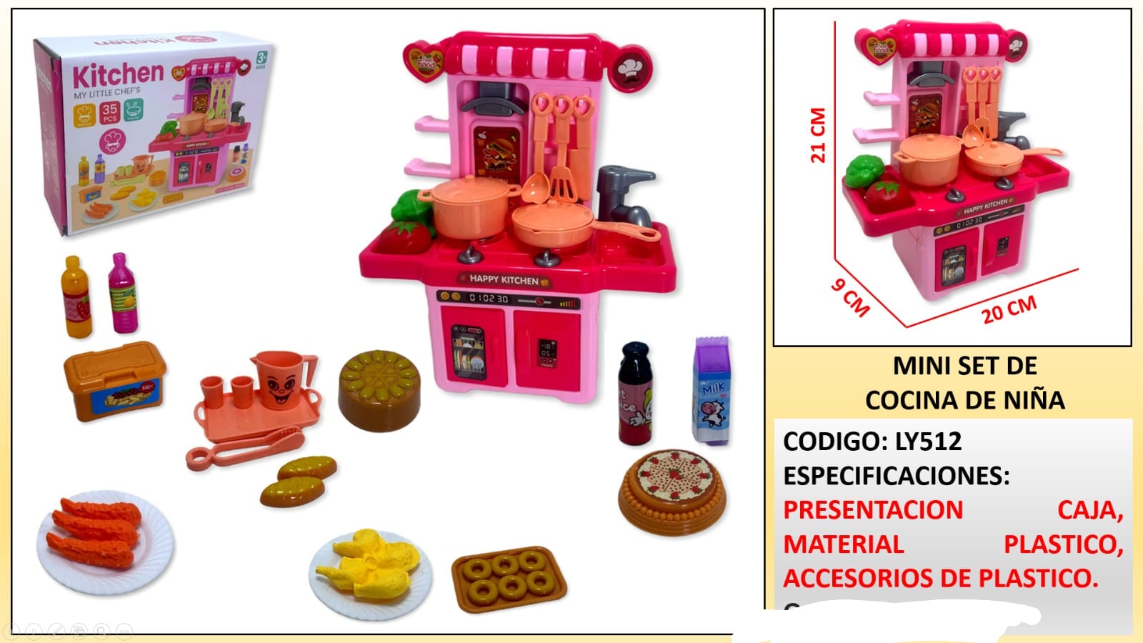 MINI SET DE COCINA DE NIÑA