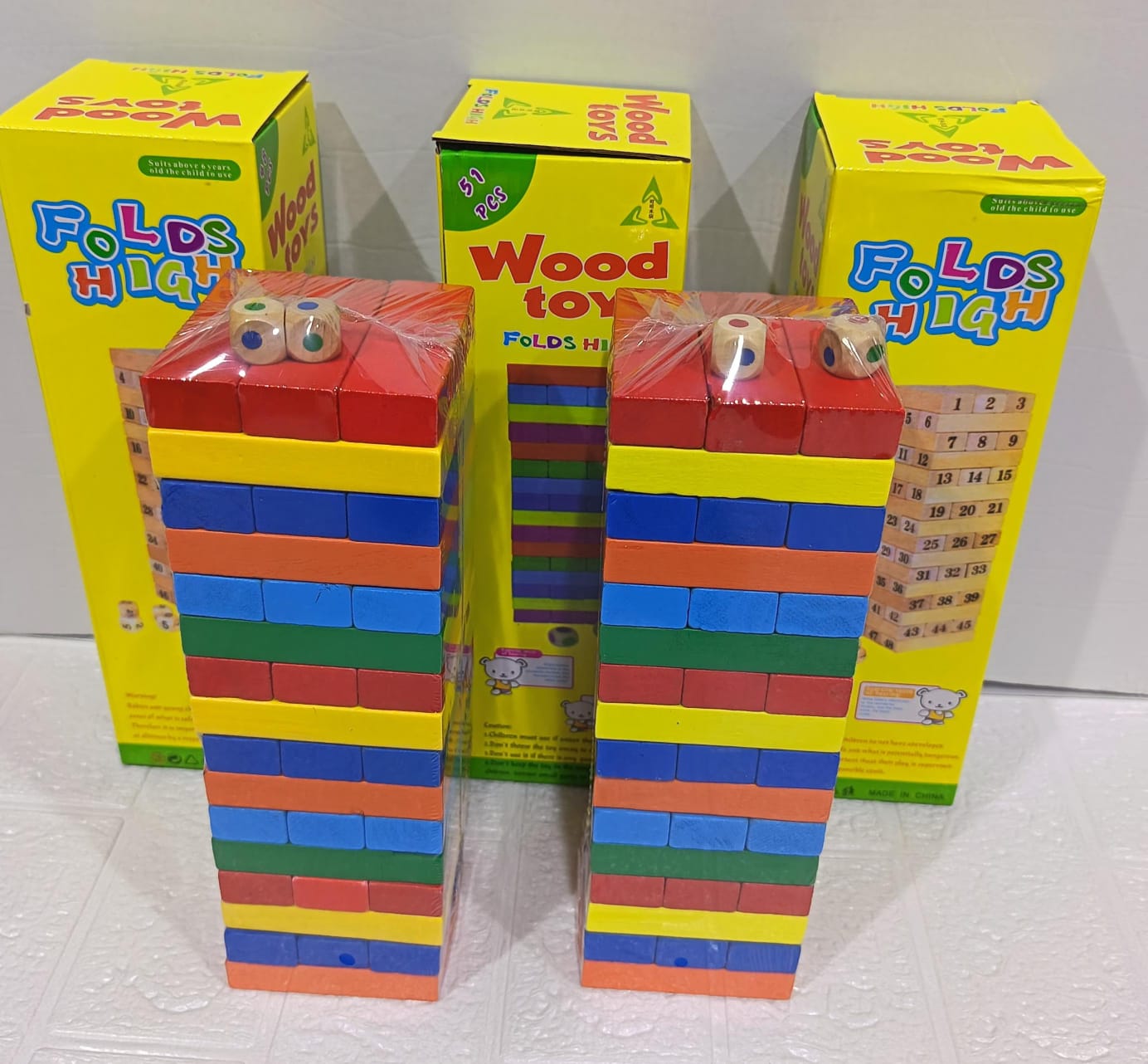 JENGA DE COLORES DE 51 PCS