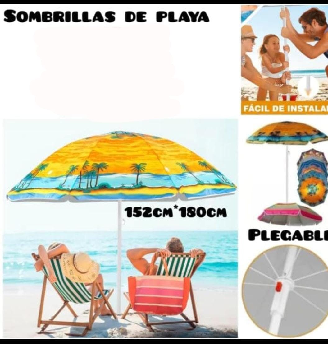 SOMBRILLA DE PLAYA 152 x180 cm