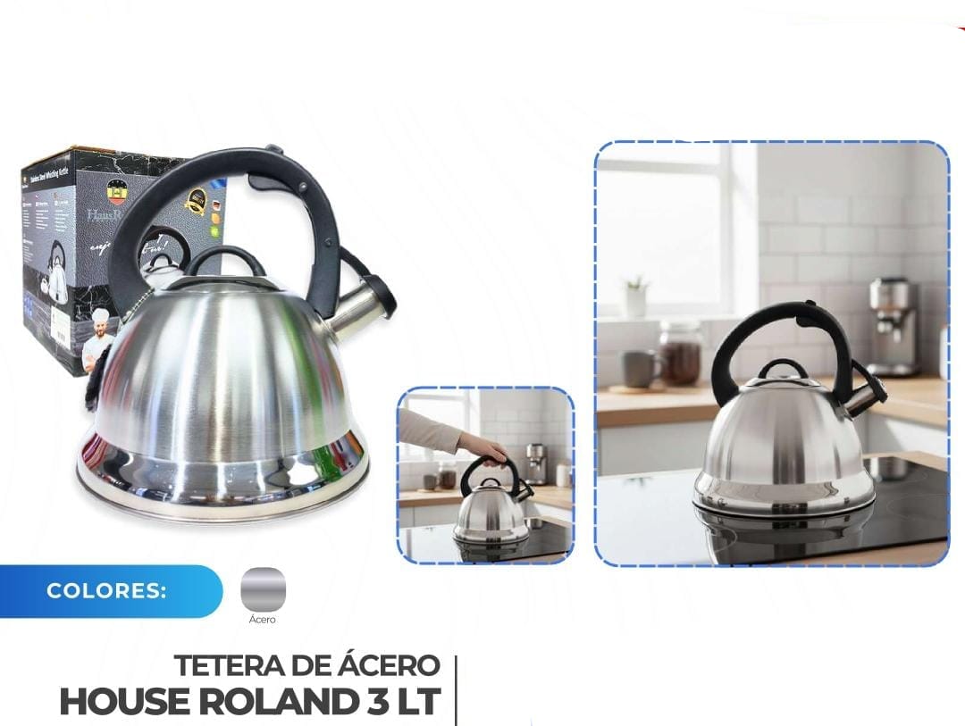 TETERA DE ACERO DE 3 LT HAUS ROLAND