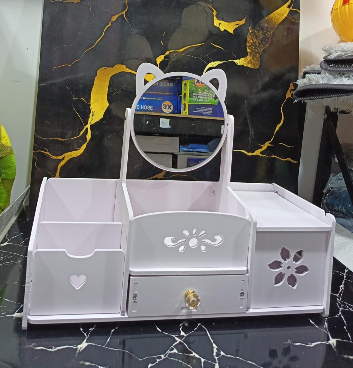 ORGANIZADOR JOYERO CON ESPEJO CON OREJAS 190084