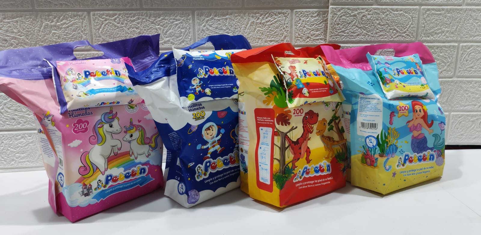PAÑITOS PETETIN DE 200 UND + 12 UNIDADES