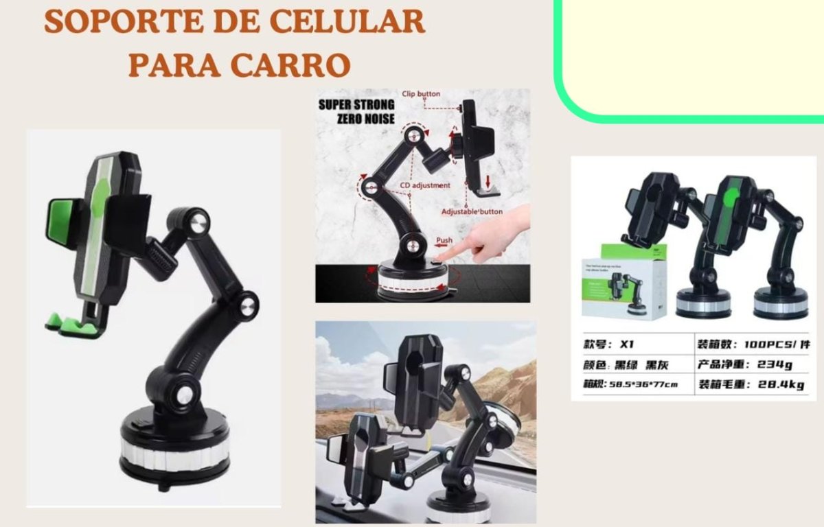 SOPORTE DE CELULAR PARA CARRO GIRATORIO