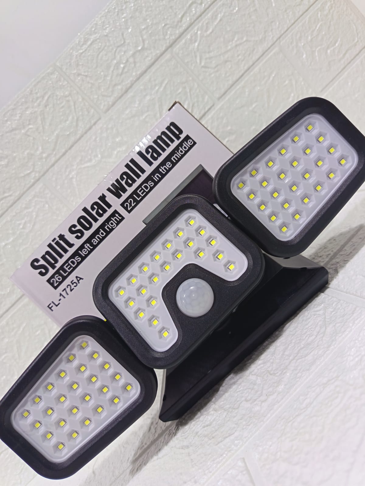 LAMPARA SOLAR CON SENSOR 3 CUERPOS