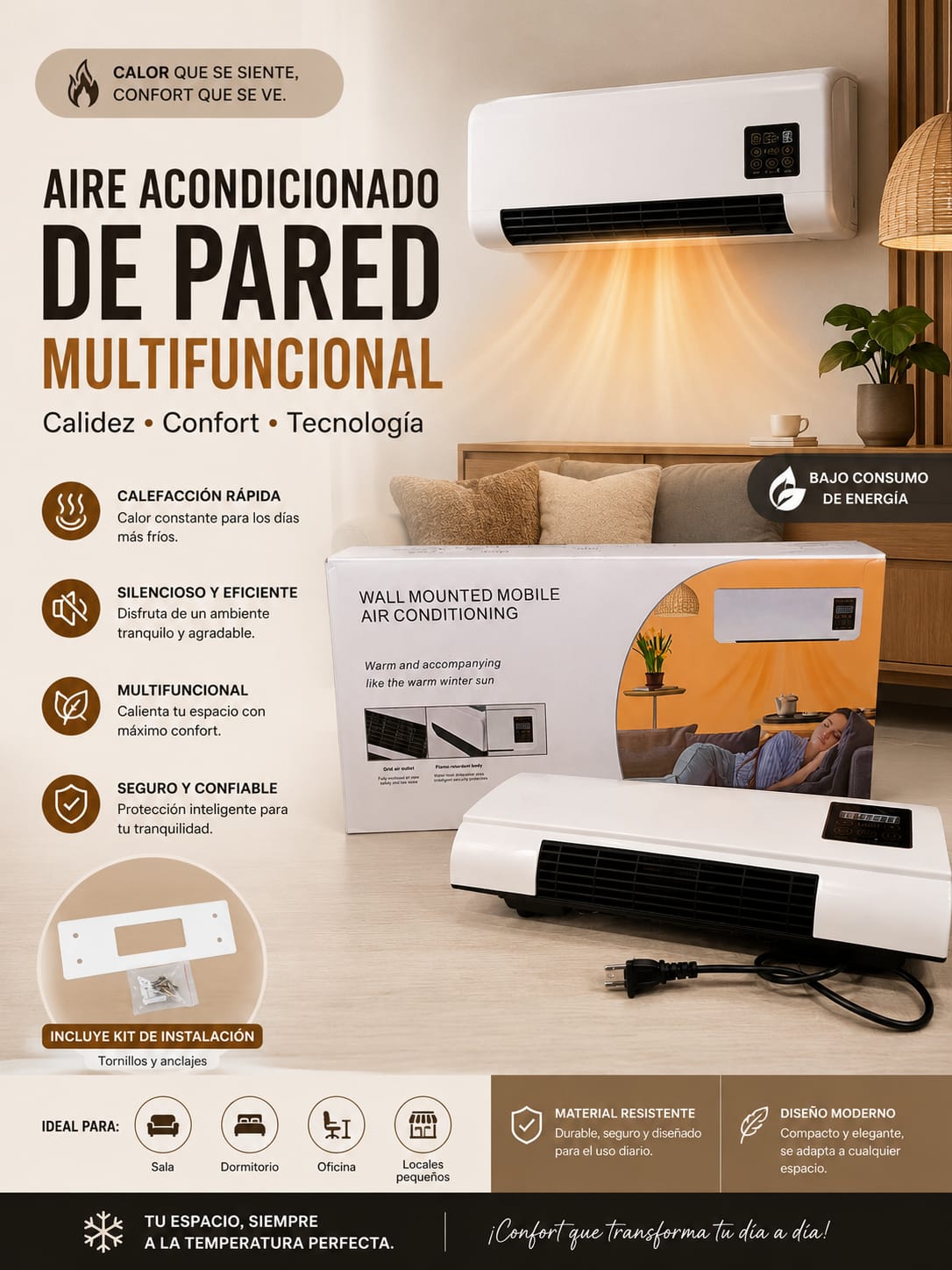 ❄️🏠 CALENTADOR DE PARED MULTIFUNCIONAL 🏠❄️