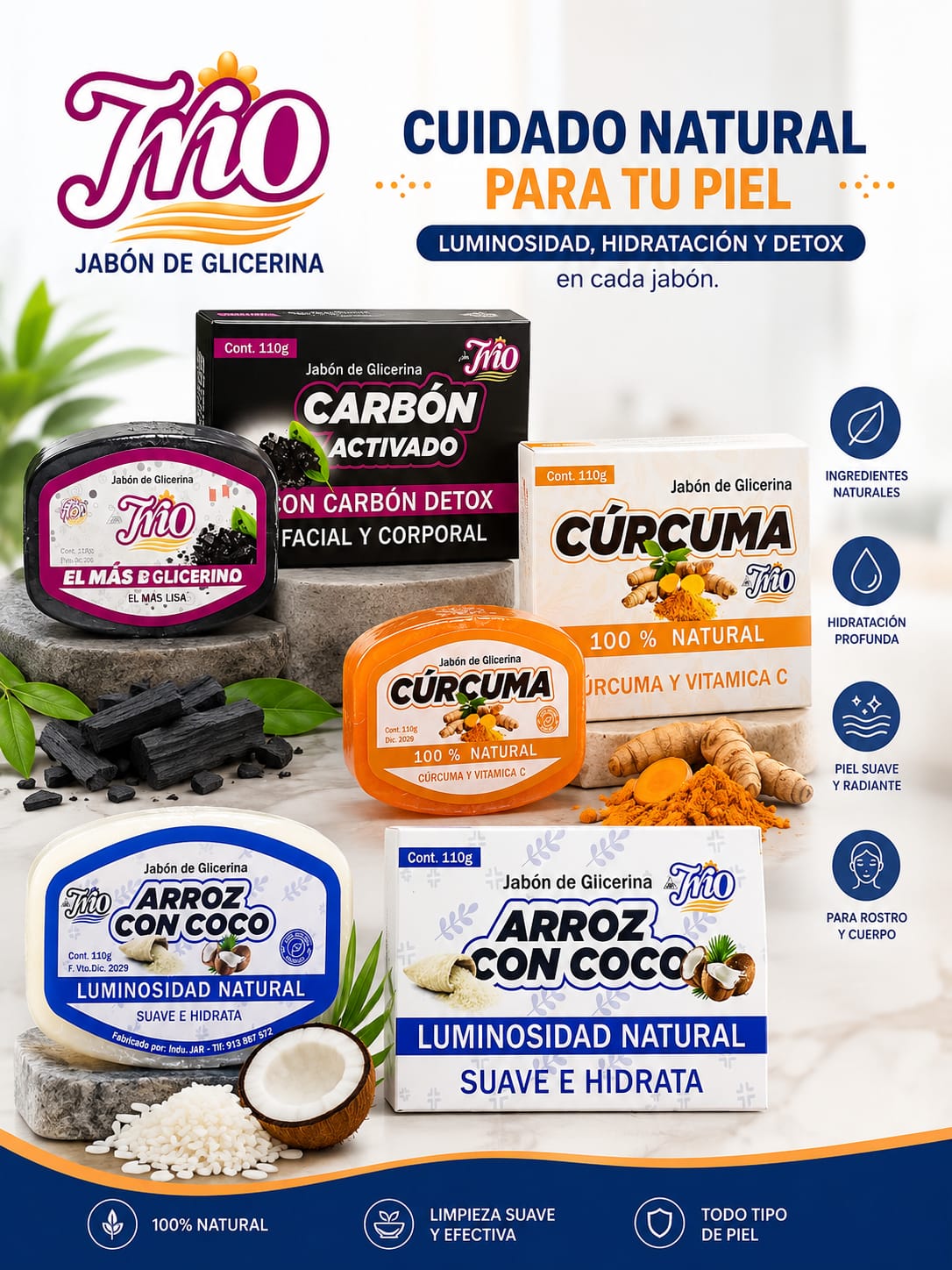 JABON DE GLICERINA TRIO