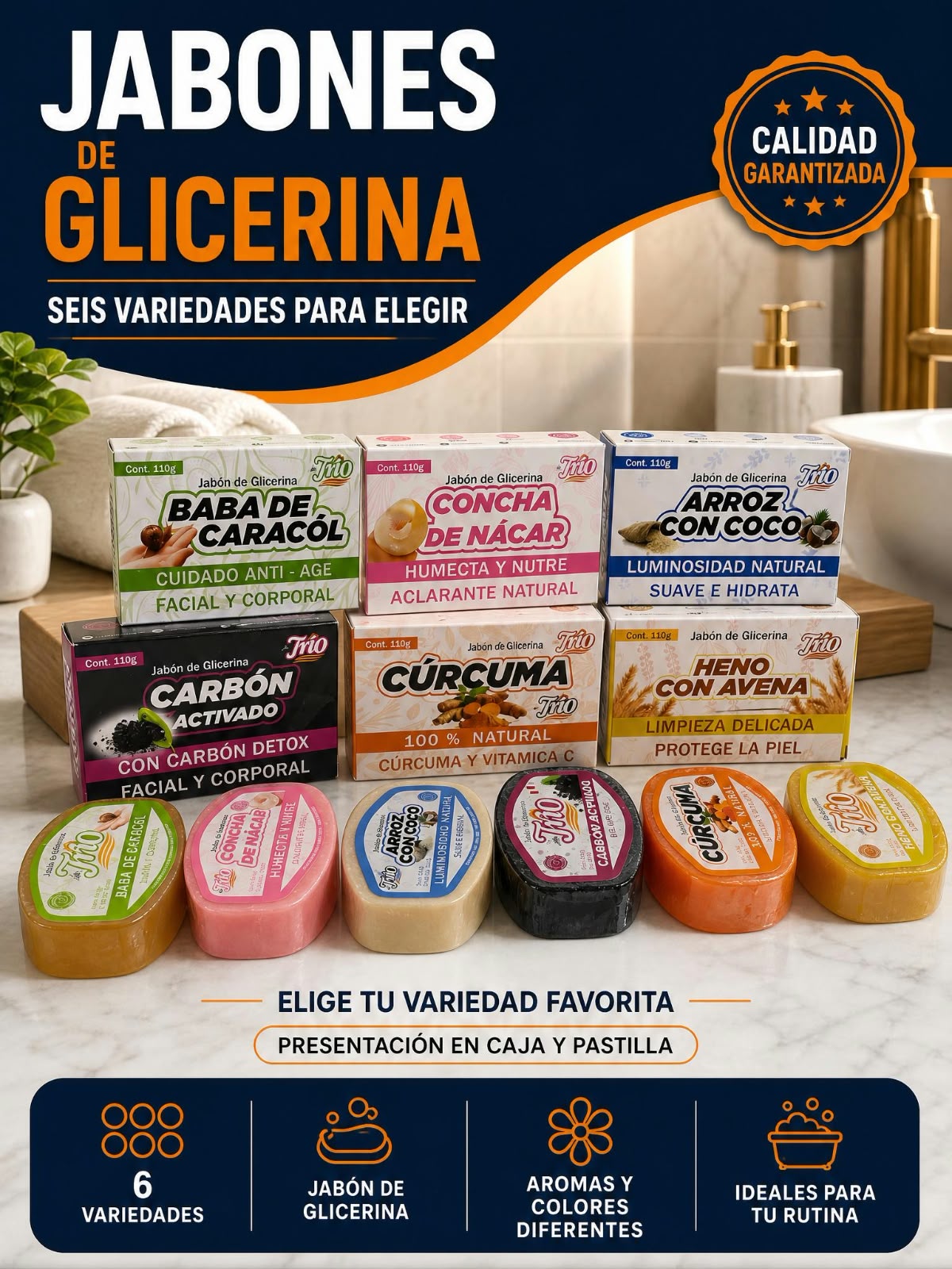 JABON DE GLICERINA TRIO