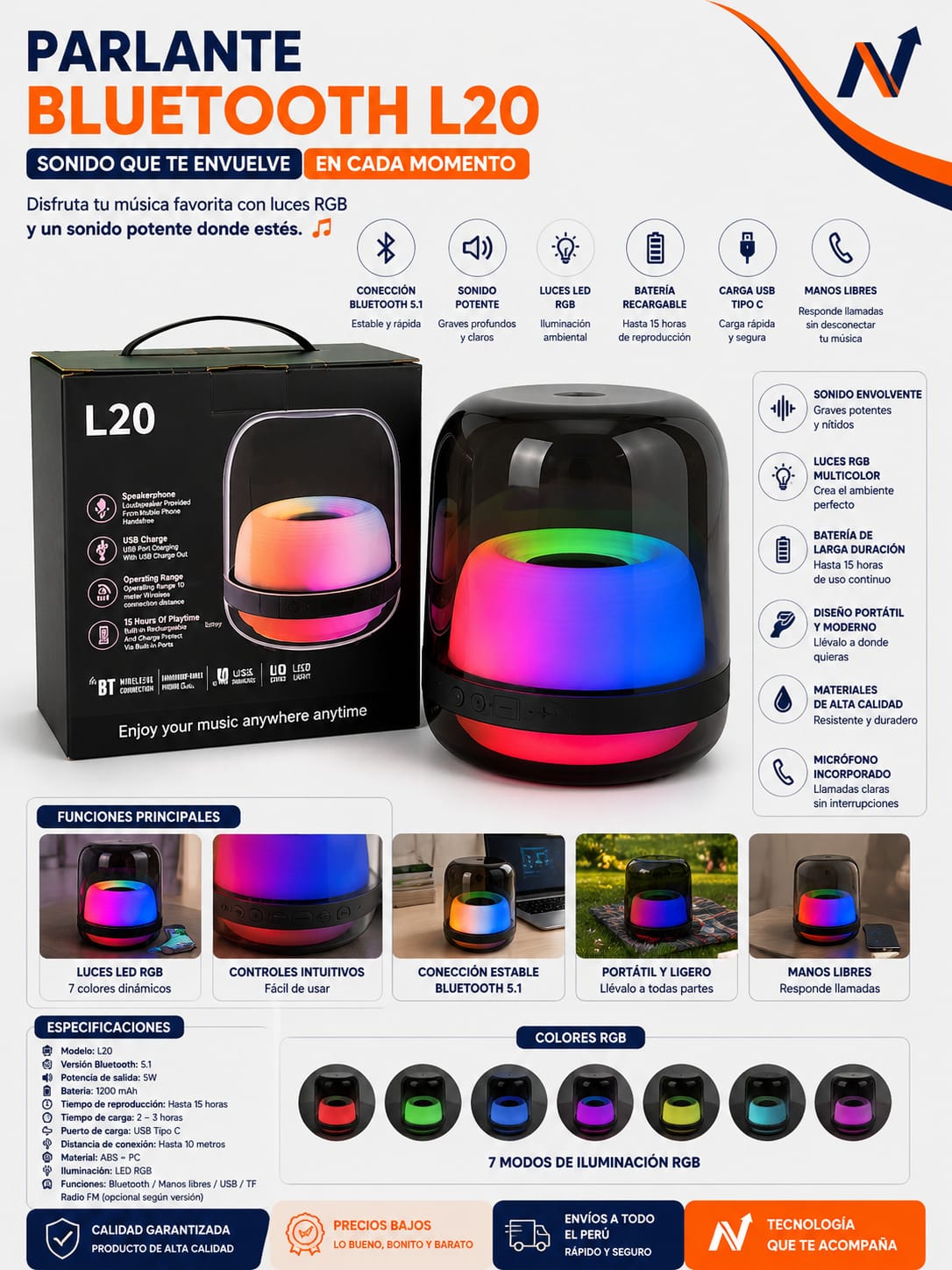 PARLANTE BLUETOOTH L20