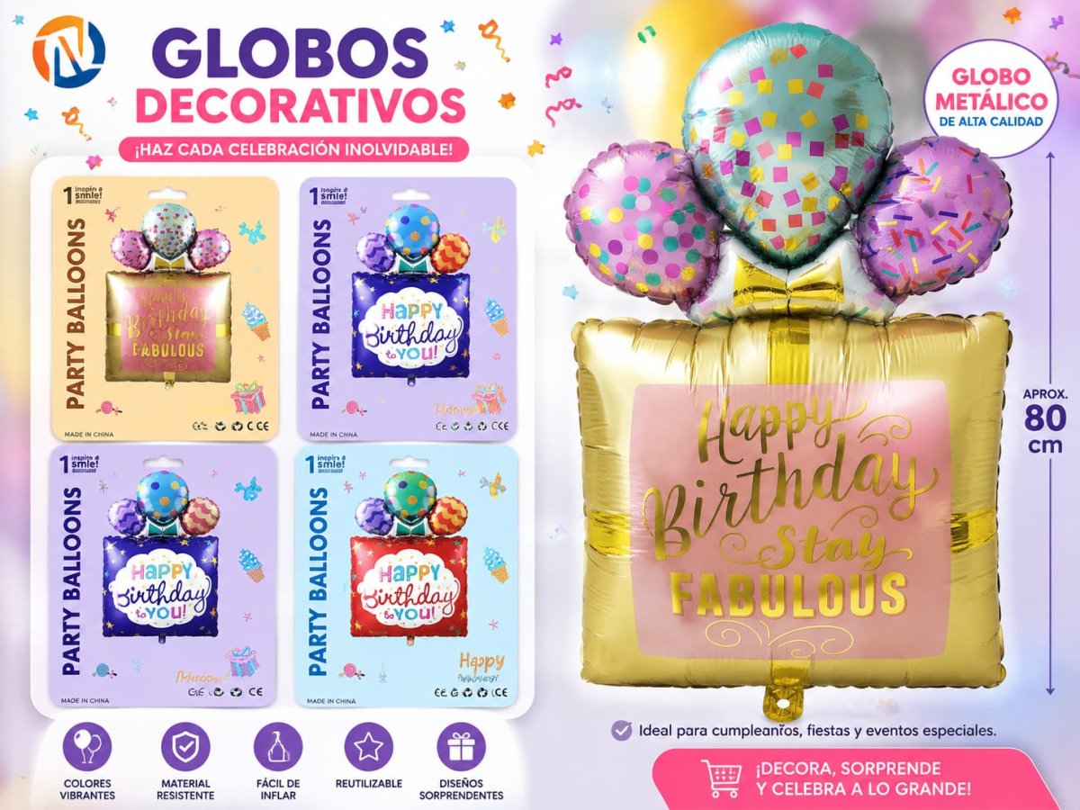 GLOBO METALICO CUMPLEAÑERO OLI-72