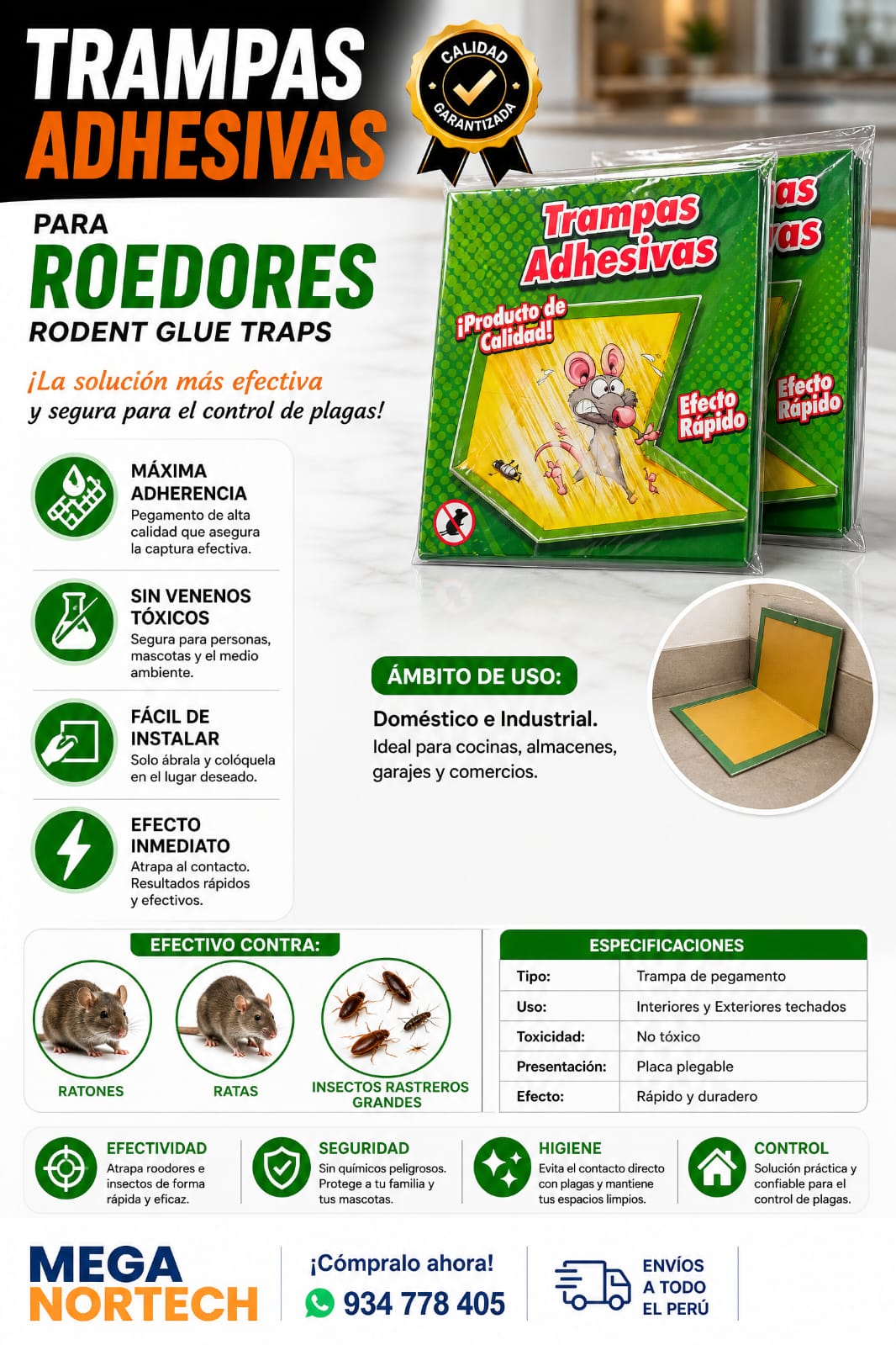 PEGA RATA CON ADHESIVO