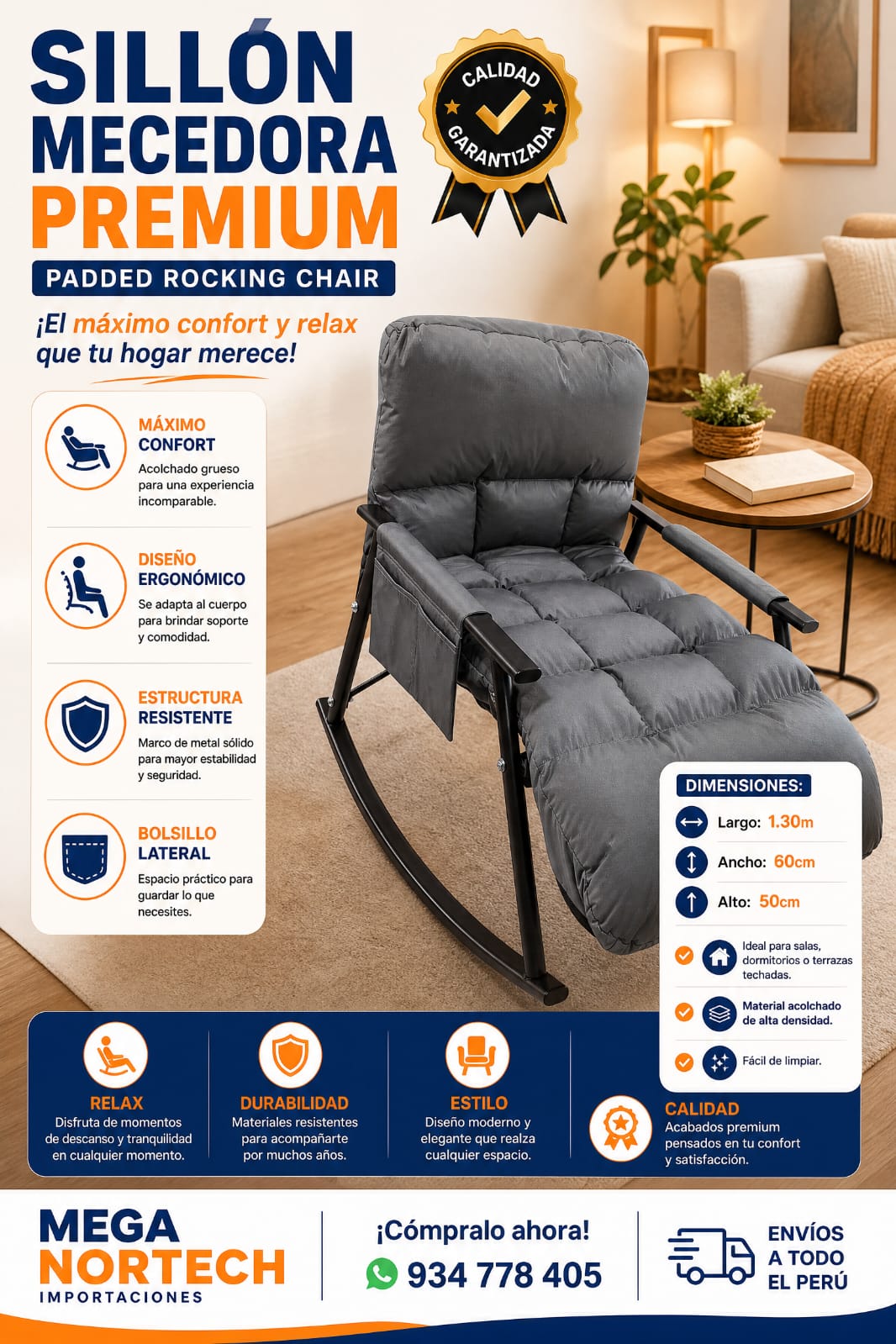 SILLON MESEDORA PREMIUM ALTA CALIDAD