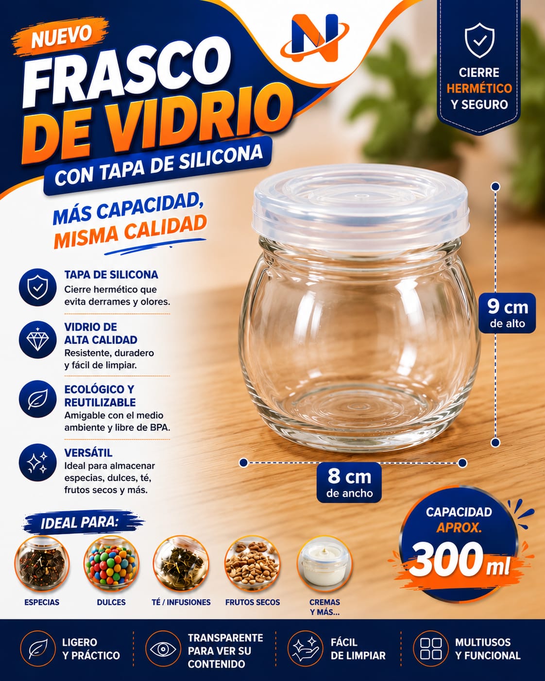 FRASCOS DE VIDRIO 300 ML