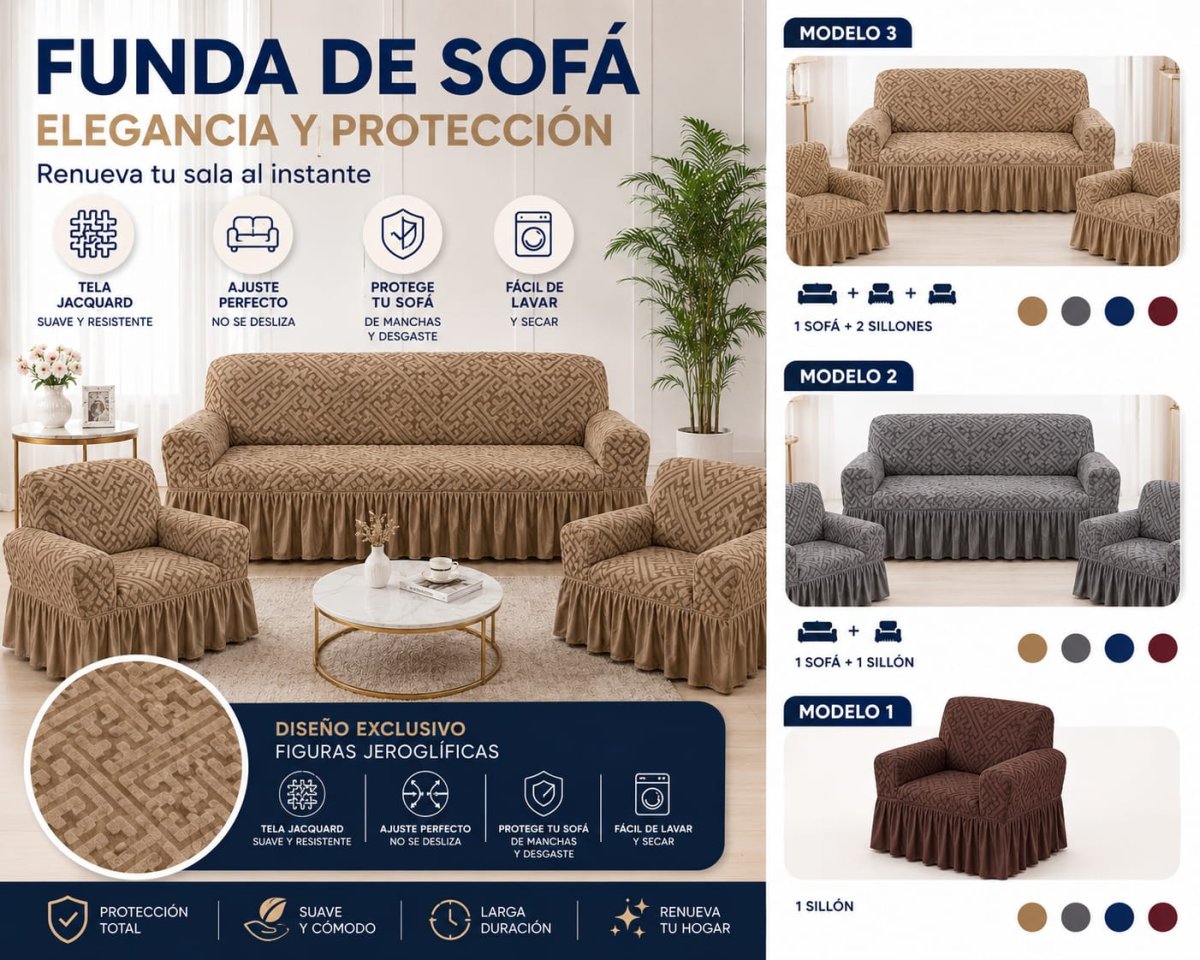 FUNDAS PARA SOFA 3-2-1