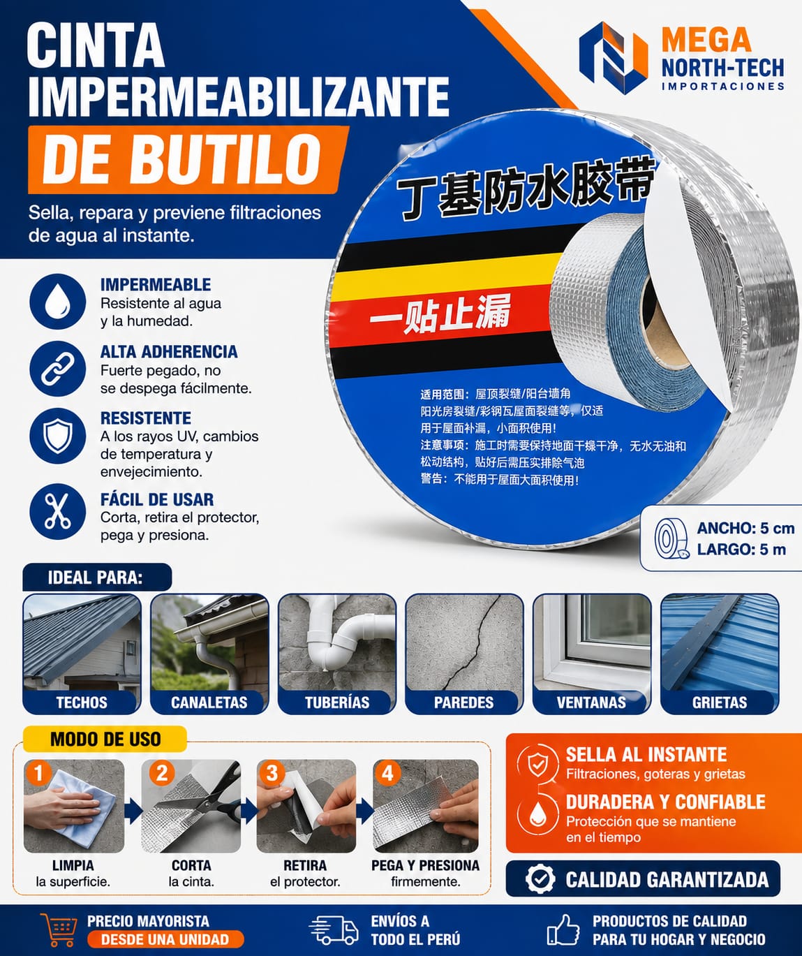 CINTA IMPERMEABILIZANTE DE BUTILO