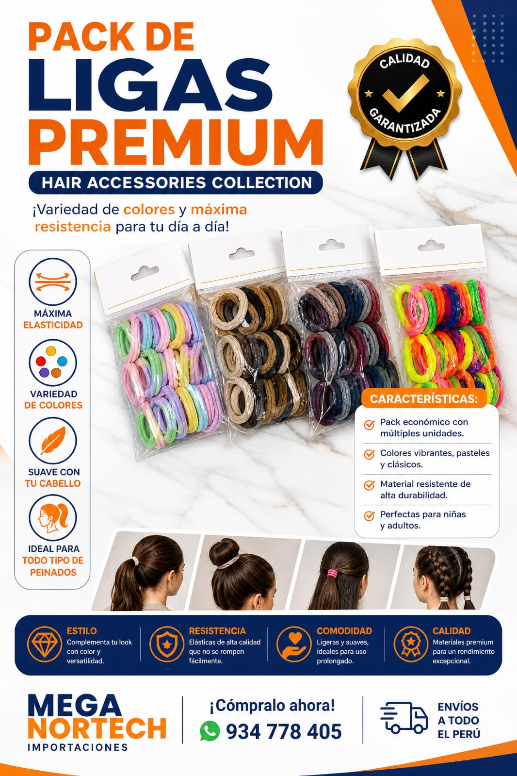 SET DE COLETS TRENZADO 72 COLETS