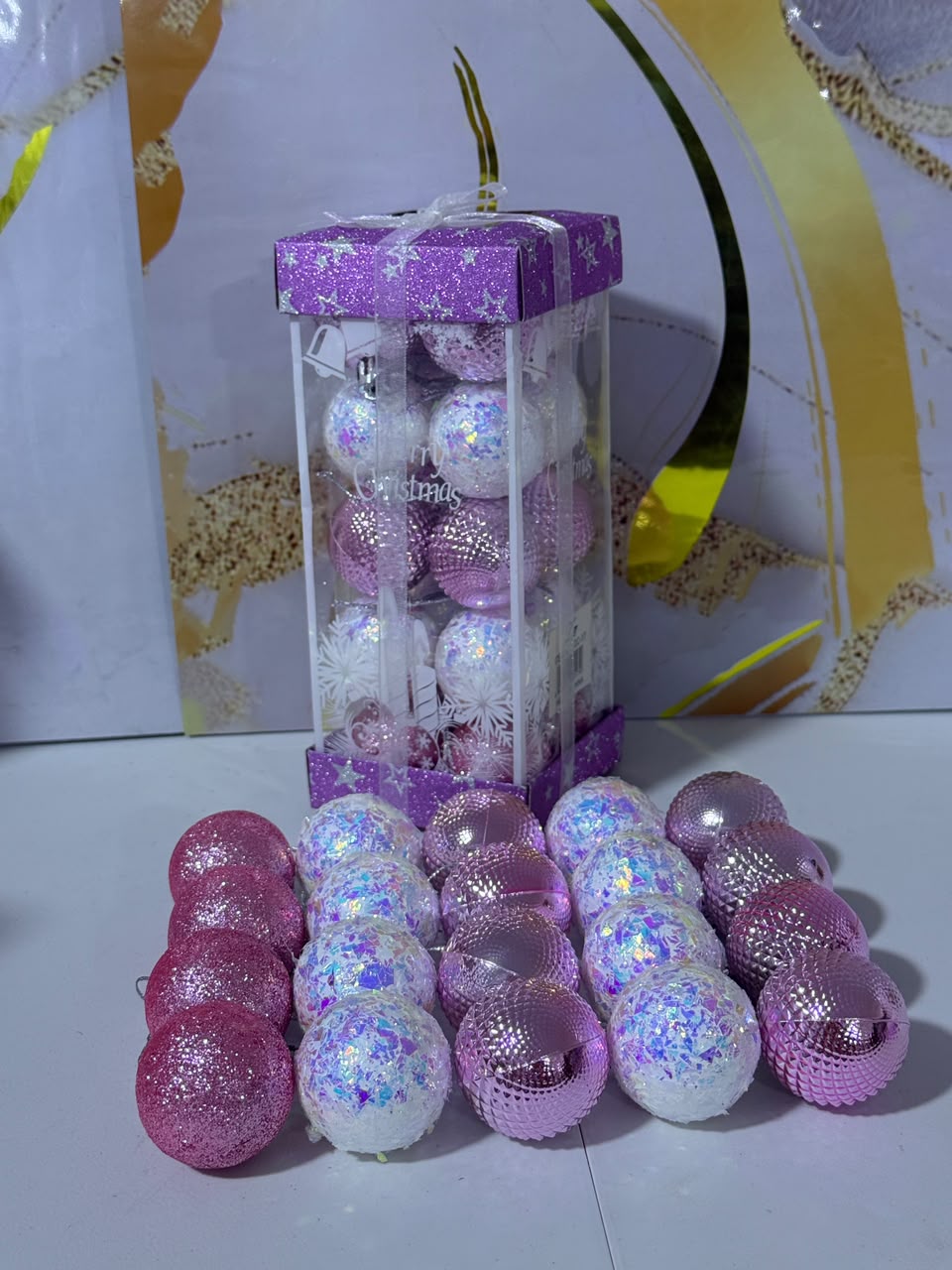 BOLAS NAVIDEÑAS CON DISEÑO 4 MM