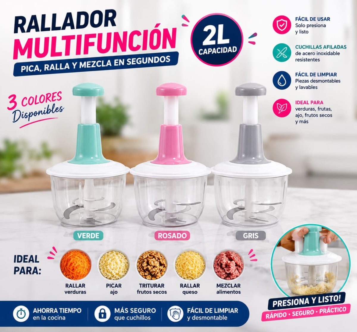 PICATODO MANUAL 2 LITROS ACRILICO
