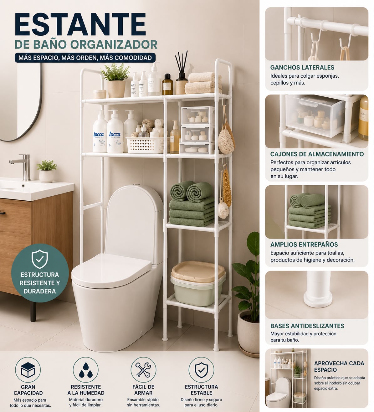 ESTANTE ORGANIZADOR MULTI-2CUERPOS