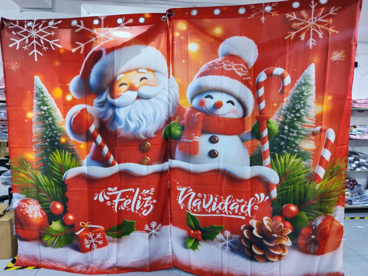 CORTINAS DE NAVIDAD 1.50CM X 2.30CM