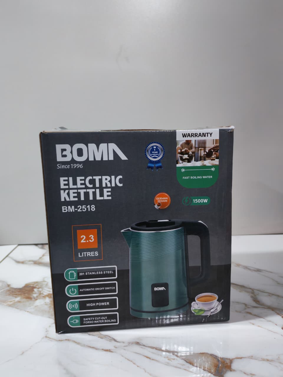 HERVIDOR VERDE BOMA DE 2.3LT-1500W
