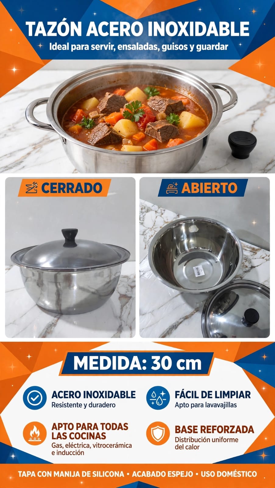 TAZON CON TAPA 30CM