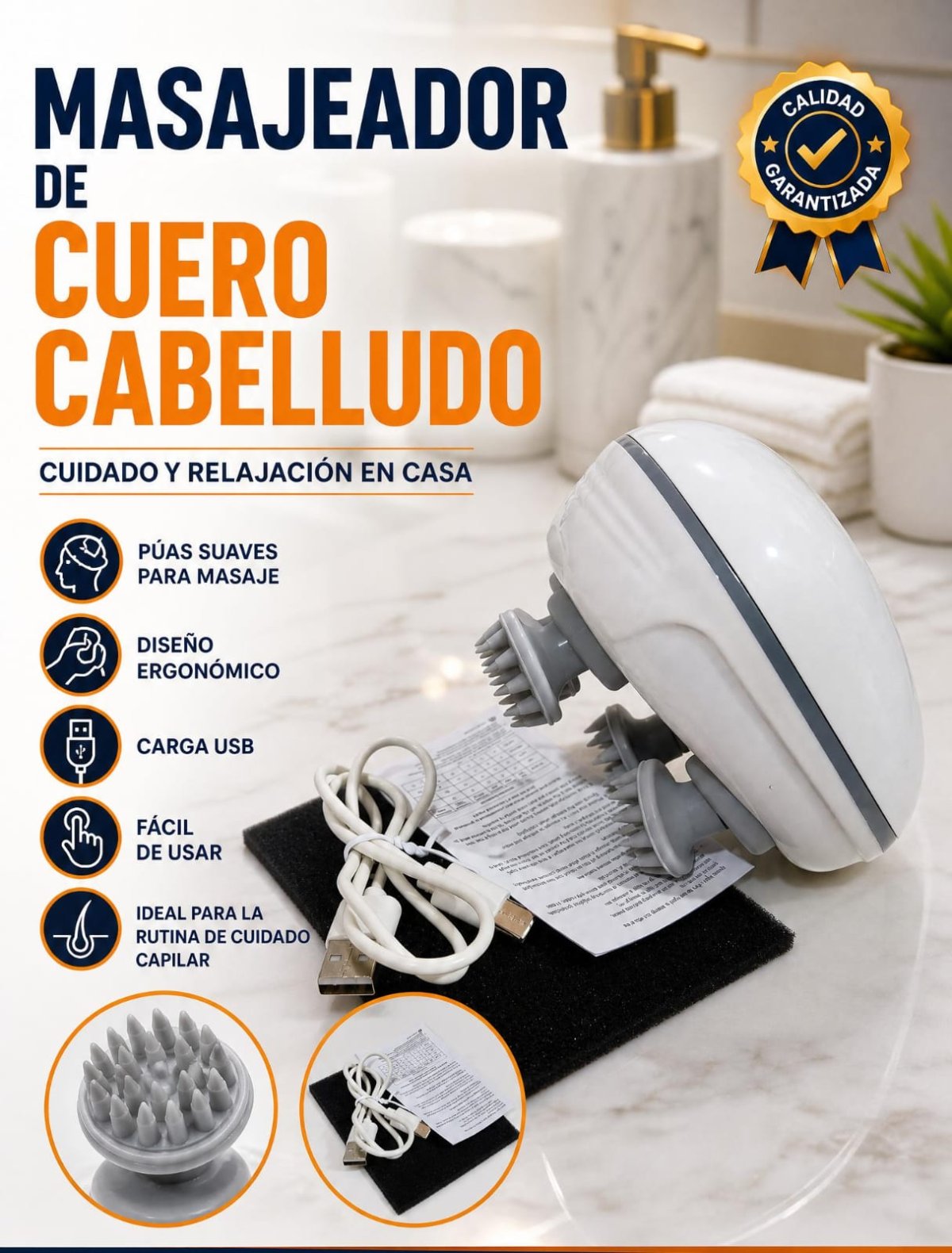 MASAJEADOR PARA CABEZA Y ESPALDA