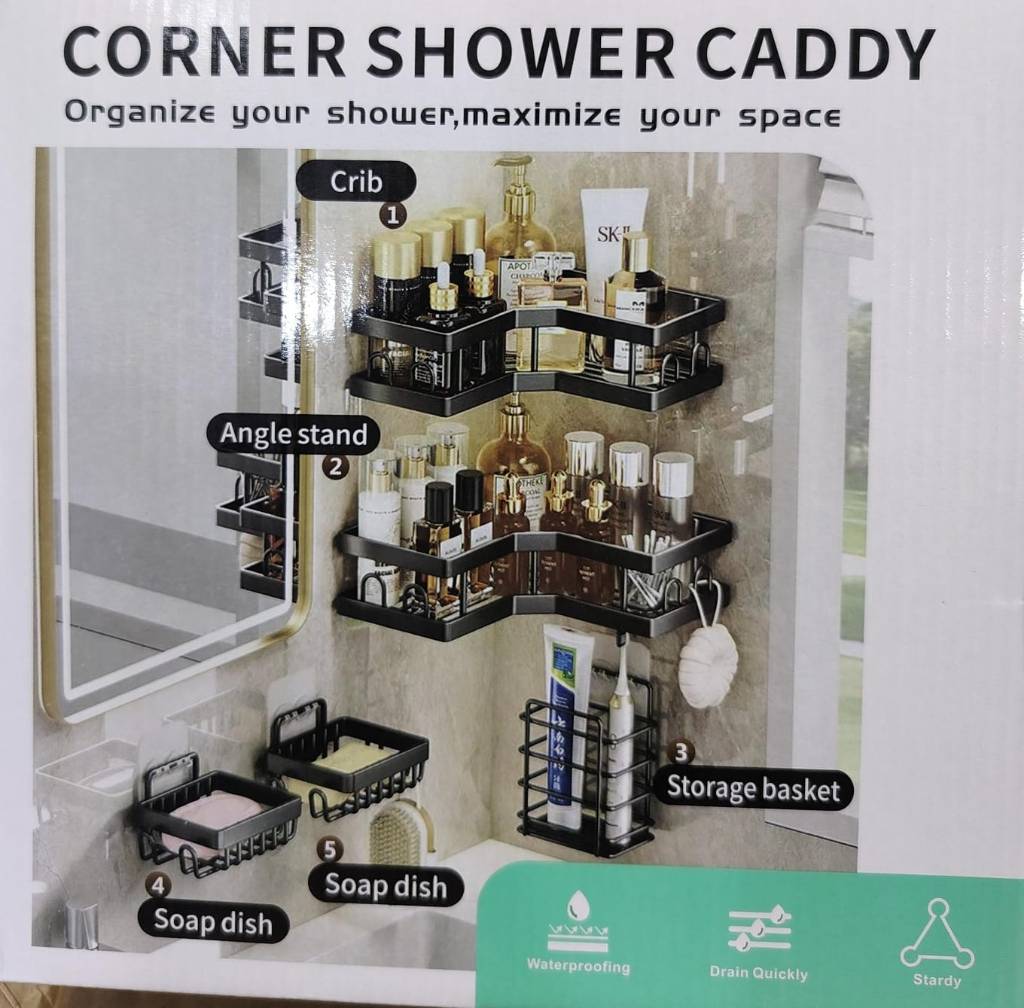 ORGANIZADOR DE BAÑO DE METAL 5 PIEZAS