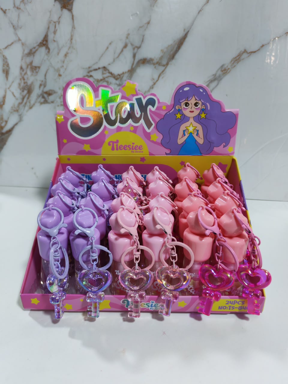 STAR- BRILLO LLAVERO DE CORAZÓN-JARUSA