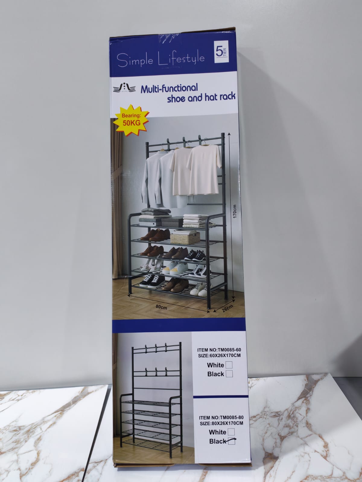 ZAPATERA PERCHERO 5 NIVELES METAL-BOMA